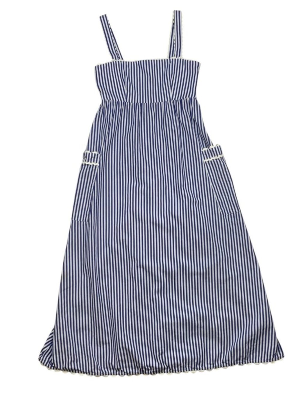 Tuckernuck Blue Stripe Georgia Sleeveless Dress XS Cotton A-Line DEFECT - Picture 16 of 16